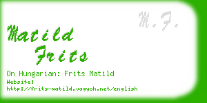 matild frits business card